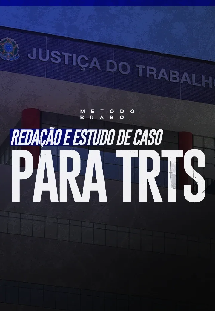 Capa do curso Redação e Estudo de Caso para TRTs