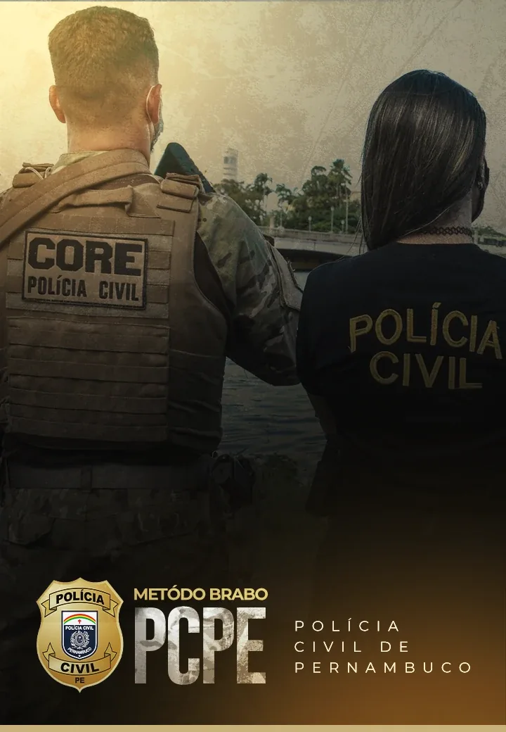 Capa do curso Redação PC-PE, Oficial Investigador